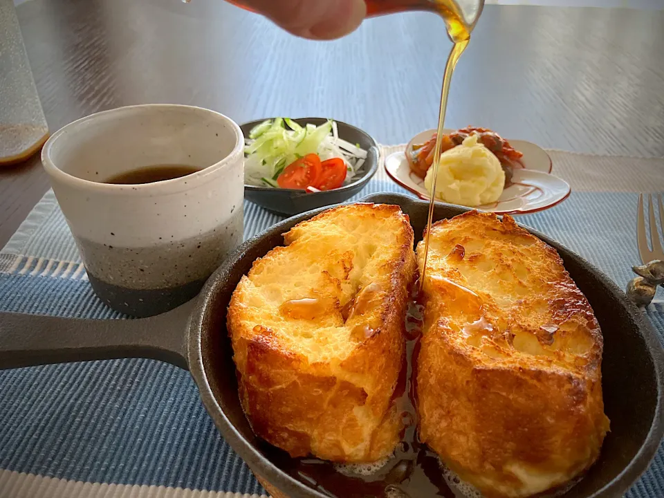 2/25 バゲットでフレンチトースト💗|あーるさん