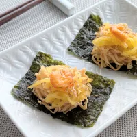 3分で新感覚チュモッパ風♡ひとくちラーメンの韓国風のり巻き|家飲み♥ちよ｜旧ぶりてりあさん