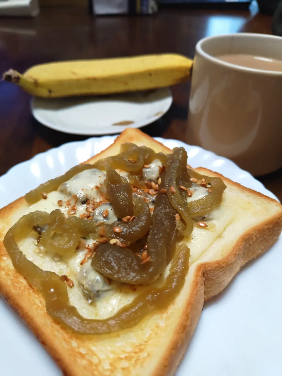 抹茶のようかんスプレッドのチーズトースト|macchinaさん