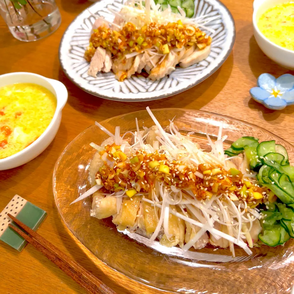 蒸し鶏の中華だれ|Rachelさん