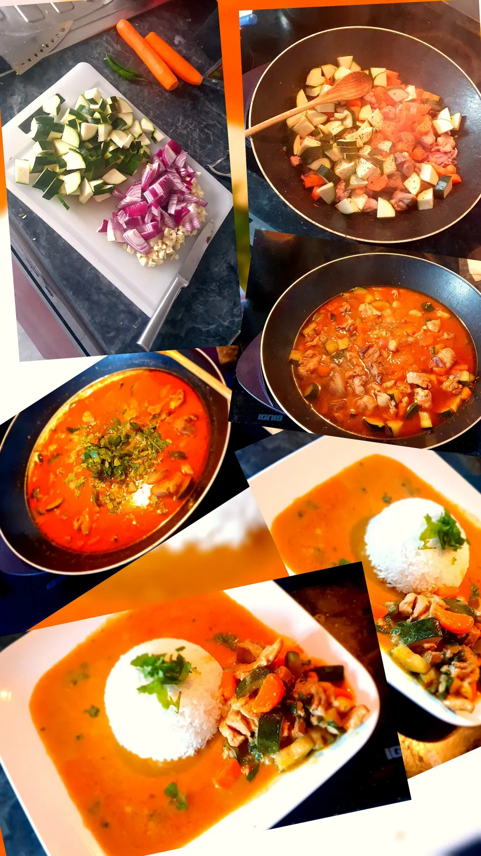 🇹🇭Chicken red curry with vegetables and rice🇹🇭|KWAII69さん