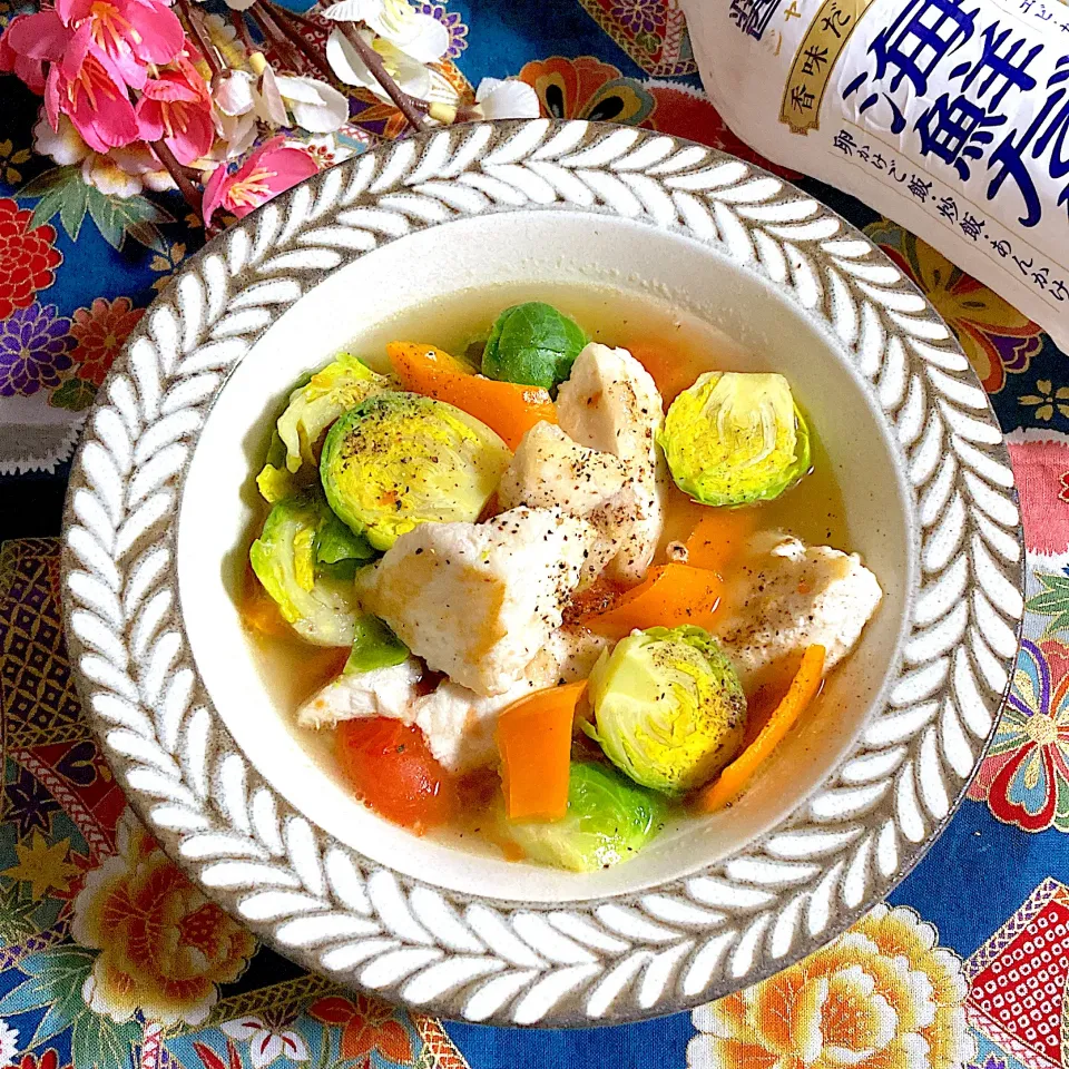 メカジキ🐟と春野菜のスープ煮✨|ringonamaさん