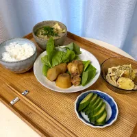 手羽先と里芋の煮物定食|pontalさん