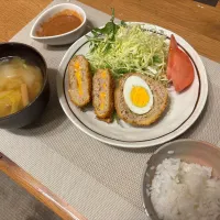 スコッチエッグとチーズメンチカツ