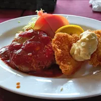 コンビセット〜ハンバーグ、フィッシュフライ@キッチンぽっと|Kunisanoさん