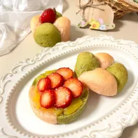 いちごと抹茶のパン|mai＊さん