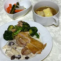 チキングリル、ピクルス、ツナ蒸しブロッコリー| フルールアートサロンさん