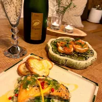 ノルウェーサーモン2種　スパークリングワイン|izunさん