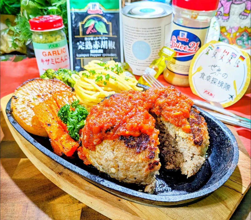 🌏『世界の食卓探検の旅〜🇪🇸スペイン』
【🇪🇸アンブルゲサ・デ・カルネ】
(スペイン風ハンバーグ)|ayaさん