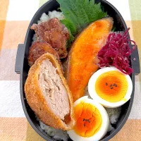 260227 焼き鮭と鶏唐揚げ　男子高校生弁当|Riieeさん