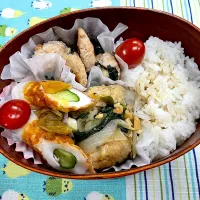 つくね、鶏肉のエスニック炒め🍱|なお🅿️さん