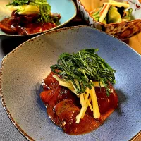 カツオの韓国風ユッケ