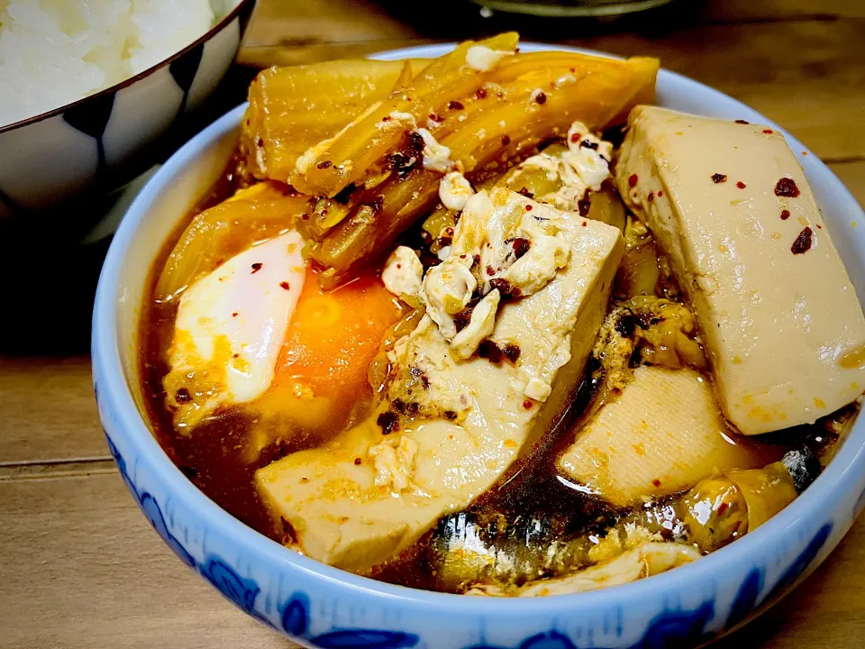スンドゥブふう豆腐のスープ煮　コチュジャンなし・キムチなし‼︎|ご飯はん♪さん