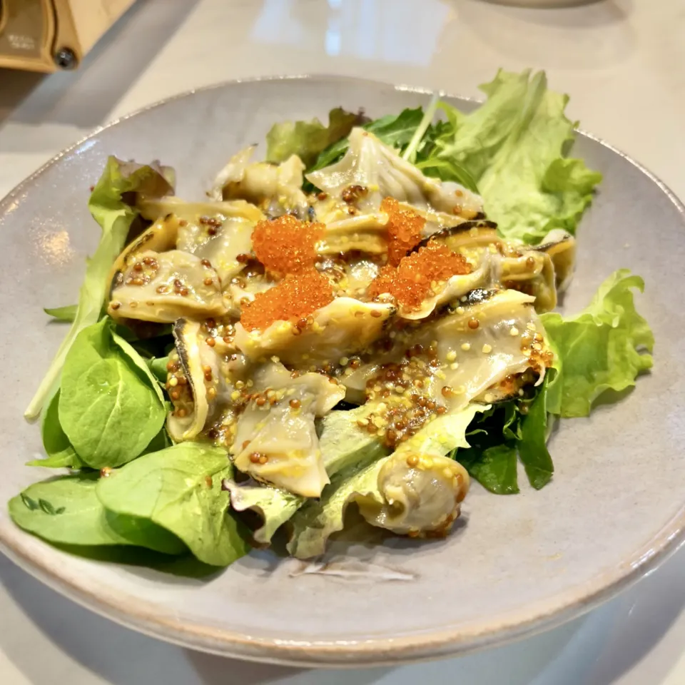 タイラギ貝ビラのカルパッチョ|ぎんさん