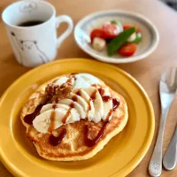 朝の黒蜜バナナパンケーキ|kaeさん