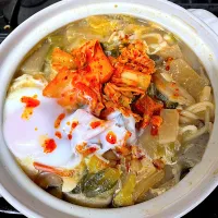 月見けんちん鍋焼きキムチうどん＠自宅| Yasuhiro Koikeさん