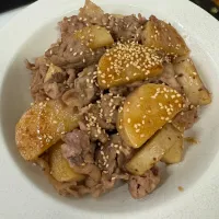 長芋と豚肉の甘辛炒め|miyuさん