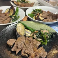 ミスジステーキとほうれん草のバター炒め|大城正幸さん