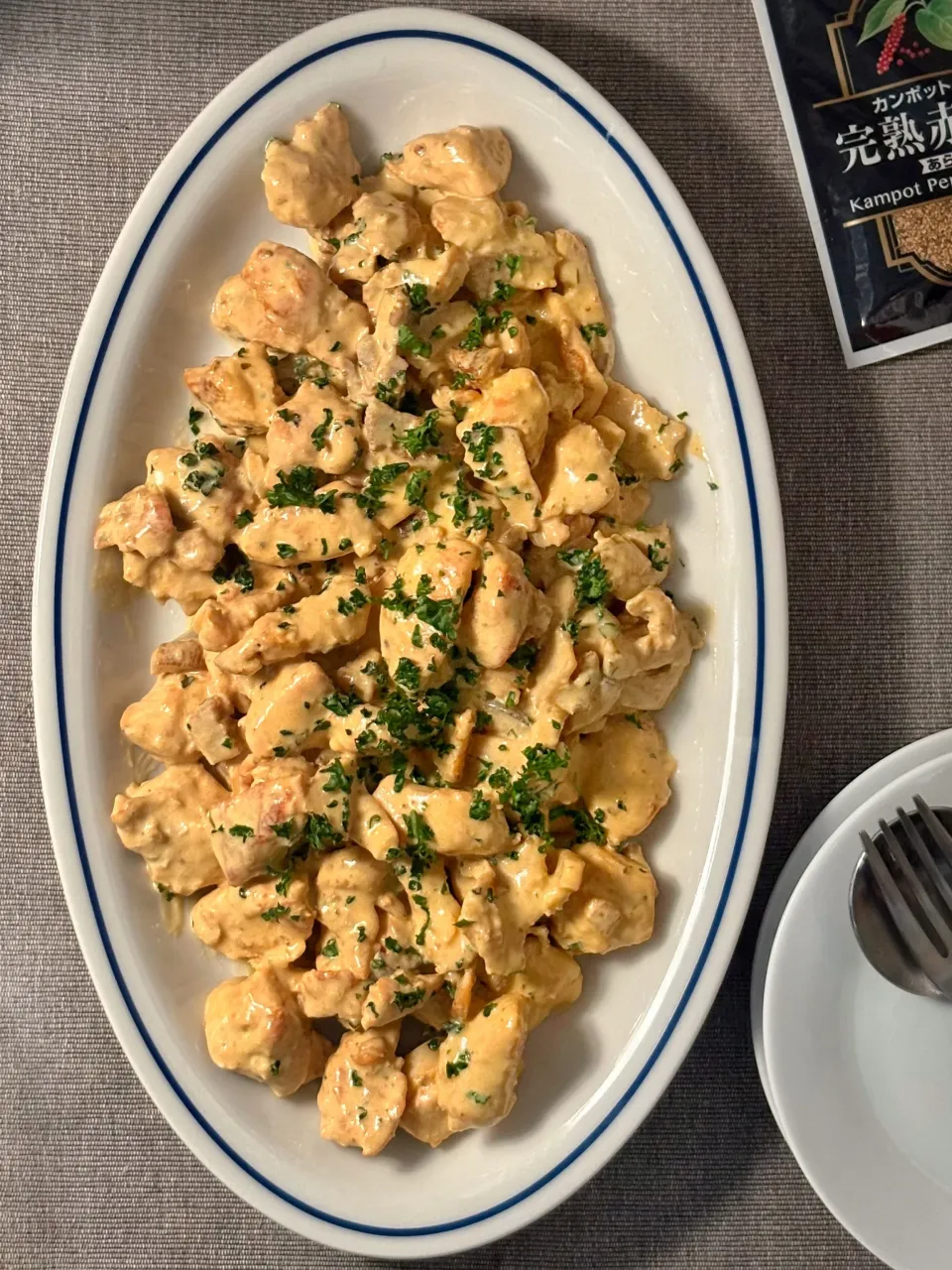 ポリョ・ア・ラ・モスターツァ   チキンのマスタード煮込み (マスタードチキン)|まる(丸大豆)さん