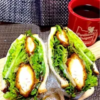 レタス爆発！ササミカツサンド|サンドウィッチ男爵さん