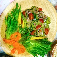 長女の誕生日に🩷サラダブーケ🩷🥰|miimoさん