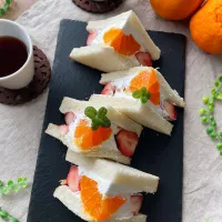 みったんさんの料理 オレンジのフルーツサンド|スイーツポテトさん