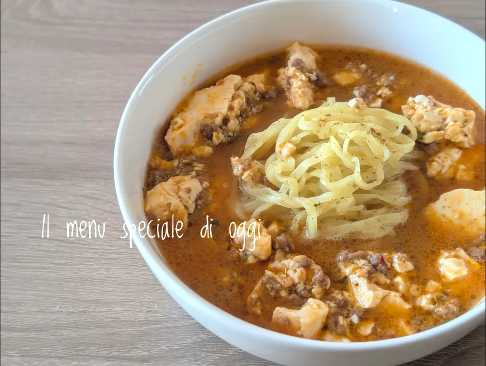 花椒たっぷり麻婆ラーメン|かずさんさん