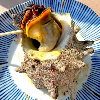 サザエのつぼ焼き〜七輪〜|akkaさん