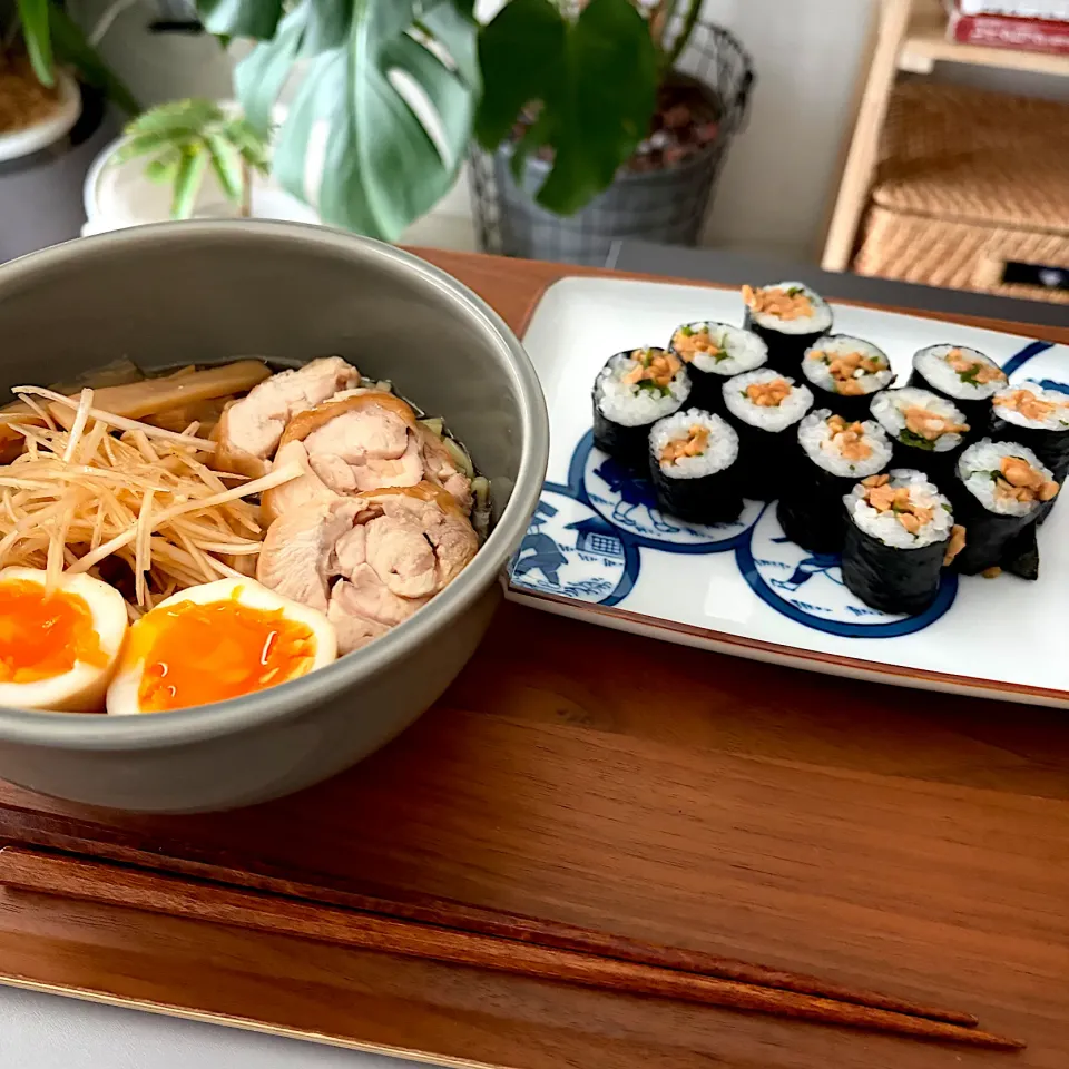 ネギラーメンと納豆巻き|kysbooさん