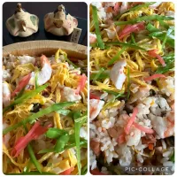 出張のため、ひと足お先に雛祭り🎎　ちらし寿司を作りました。美味しくいただきました。|sniper66さん