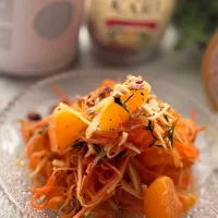 カリカリ4種のナッツがけポンカン入りキャロットラペ🥕