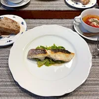 桜鯛のグリル 春キャベツソース|lingesさん