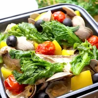 ホットプレートでアクアパッツァ|めいめいさん