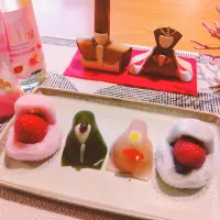おやつ🌸和菓子＆いちご大福🎎🍓| samさん