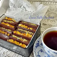 塩キャラメルのココアサブレサンド