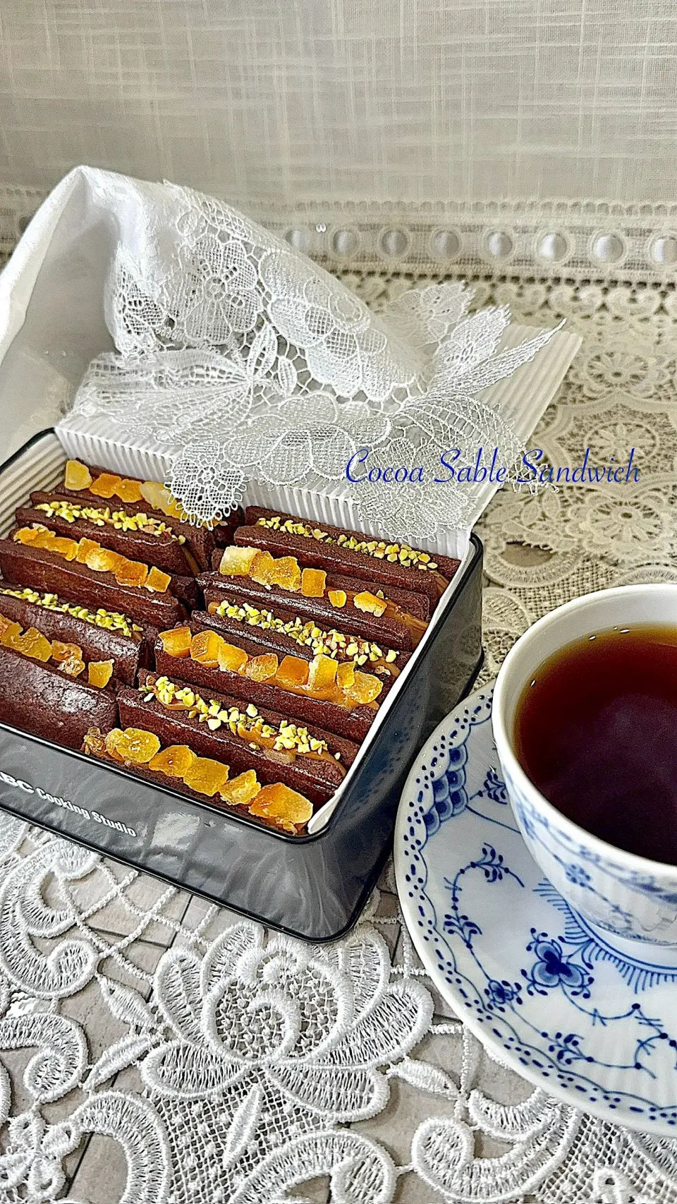 塩キャラメルのココアサブレサンド|鬼百合さん