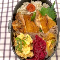 260302 チキンの燻製焼き　男子高校生弁当|Riieeさん