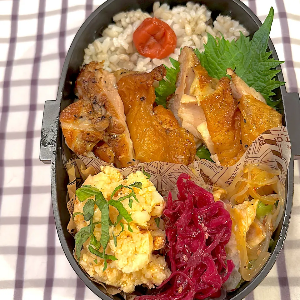 260302 チキンの燻製焼き　男子高校生弁当|Riieeさん