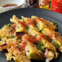 イカとネギのチヂミ