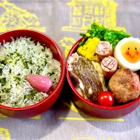 ハンバーグ、鯛の塩焼き| めみさん