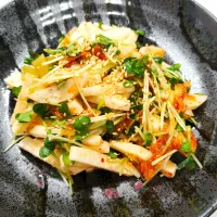 長芋とキムチとカイワレの和え物|マイケルの料理さん