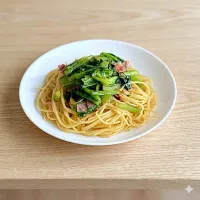 小松菜スパゲティ|りょうりょうさん
