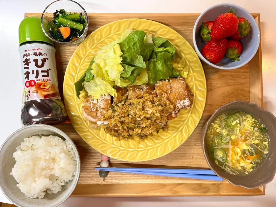 きびオリゴで油淋鶏の末っ子ごはん🐓|＊みお＊さん