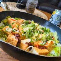 厚揚げと白菜のﾌﾗｲﾊﾟﾝ蒸し|まりおさん