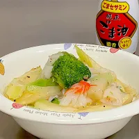 ブロッコリーとセロリのカニカマあんかけ|akopeko ◡̈⋆さん