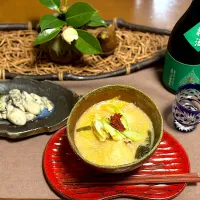 信州地粉のすいとん&岡山県産牡蠣ポン酢🍶|miyuki🌱さん