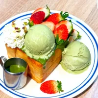 Really Yummy Matcha Strawberry Shokupan Toast 🍵🍓🍞🤤|An'leeさん