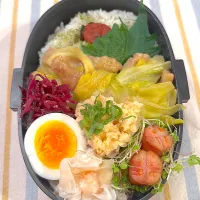 260303 豚バラとキャベツの中華炒め　男子高校生弁当|Riieeさん