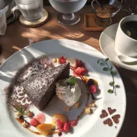 ガトーショコラとコーヒー