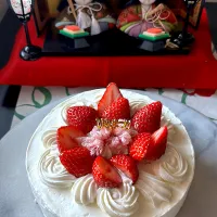 ひな祭り🎎の苺ショートケーキ|とんちんさん